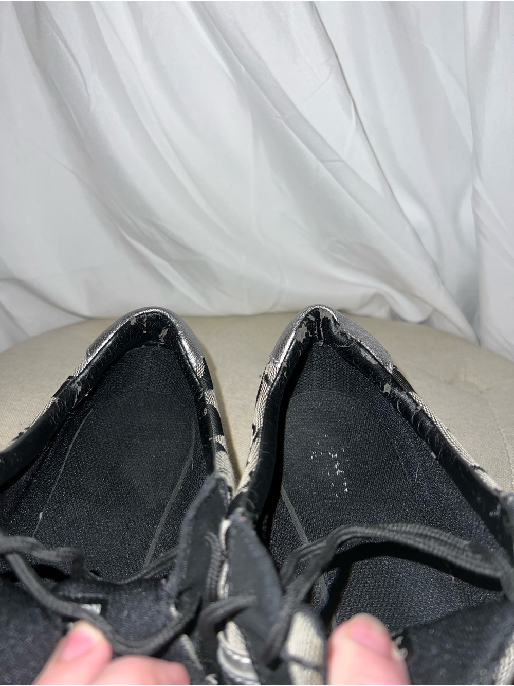 Coach Black & Silver Signature Logo Sneakers - Picture 8 of 8
